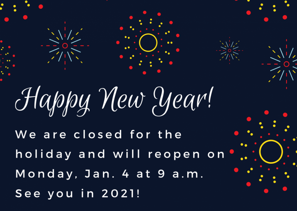 Closed for New Year’s | Kirkland Town Library